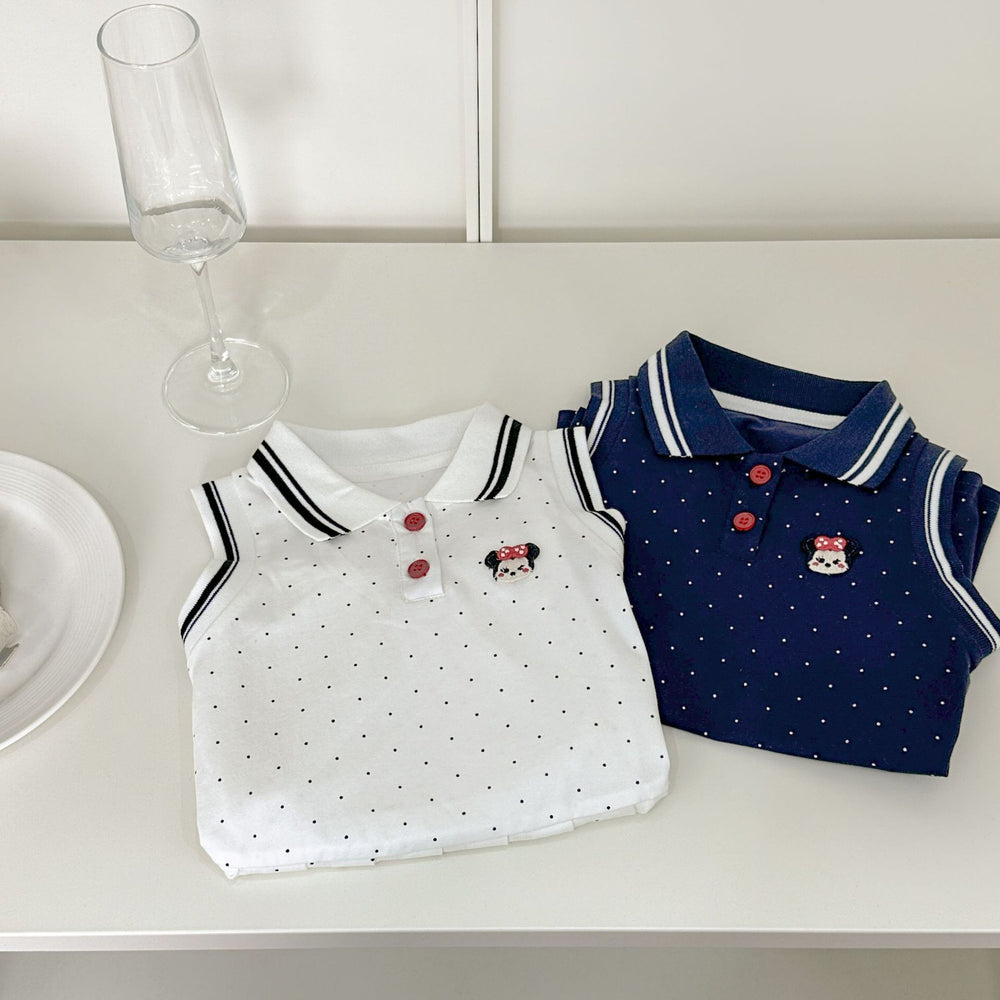 [summer clothing big sale free shipping] girls  dress summer new style baby girl lapel preppy style polo back