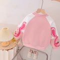 Girls'  korean style spring/autumn lightweight jacket - kids' cartoon baseball jacket, versatile and trendy for little girls