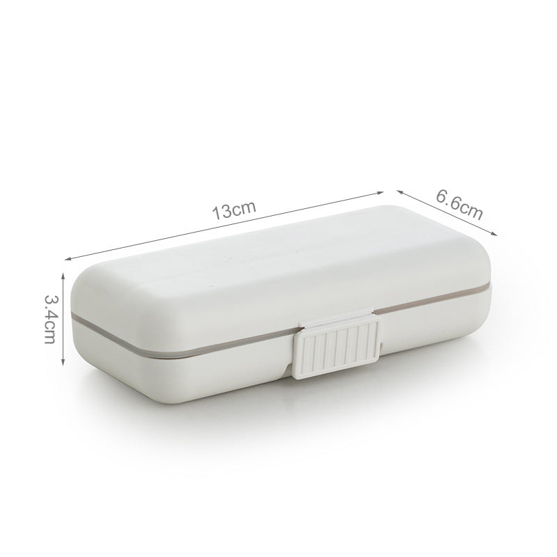 Portable Desktop Jewelry Storage Box Mini Cute Earrings Jewelry Box Necklace Ring Plastic Grid Storage Box