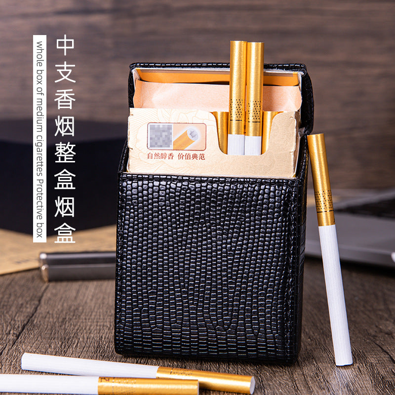 Medium cigarette box 20 pcs portable creative leather soft cigarette case soft cigarette bag cover personalized gift cigarette set cigarette case