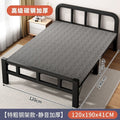 Foldable bed single bed portablefor home reinforced thickened iron frame dormitory double bed rental house simple small bed hard board