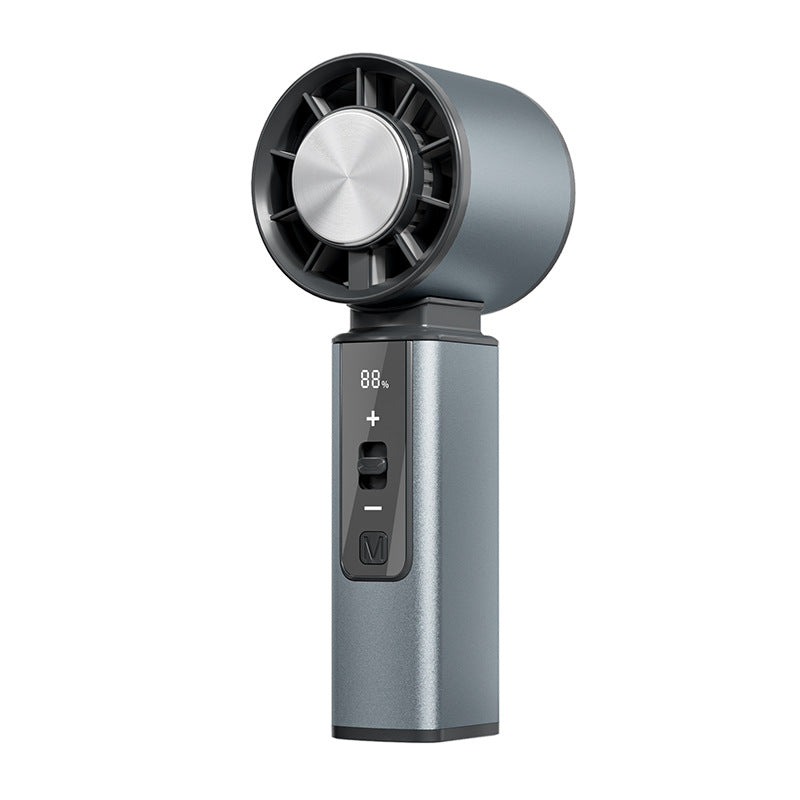 new arrival semiconductor ice compress fan, 100-speed stepless speed adjustment turbine handheld outdoor cooling fan wholesale