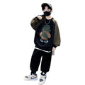 Boys' spring long-sleeve outfit set - kids' & teens' fashion:  spring/autumn sportswear two-piece set for older boys