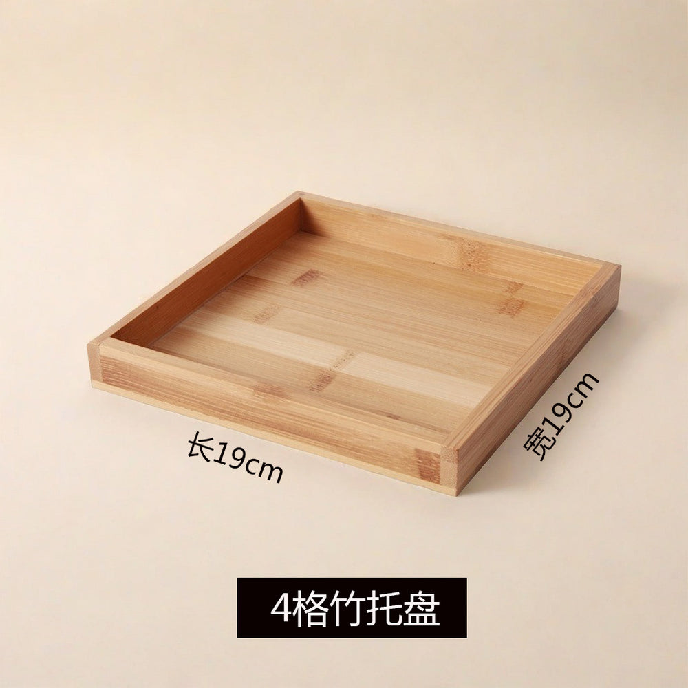 Bamboo and wood tray sets - available in sets of two, four, or six - japanese-style home use cups and plates, rectangular fruit platters, hotel and restaurant bbq dishes