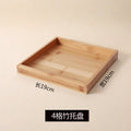 Bamboo and wood tray sets - available in sets of two, four, or six - japanese-style home use cups and plates, rectangular fruit platters, hotel and restaurant bbq dishes