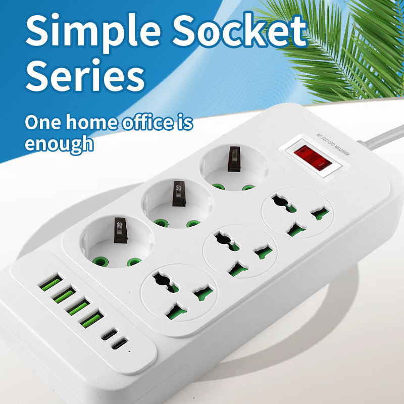 Overload switch british standard socket american standard european hong kong version drag board wireless international neutral sub-control plug strip plug-in board