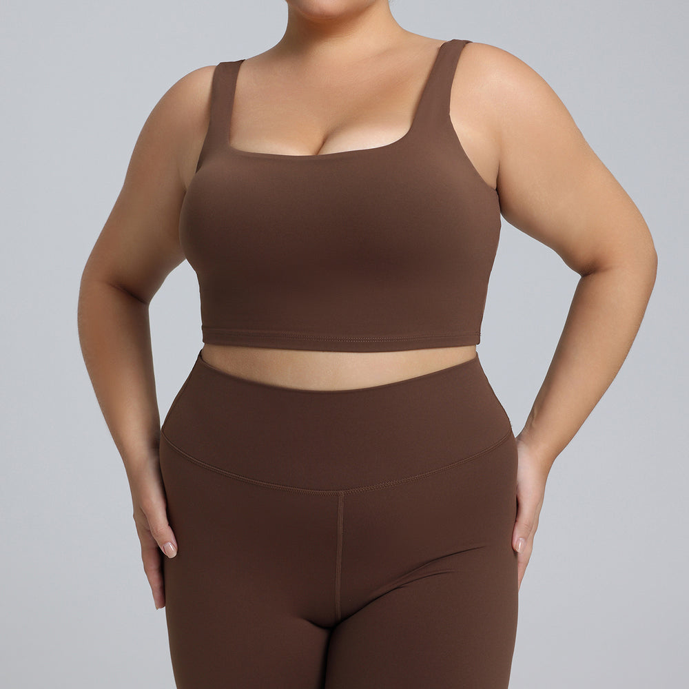 European and american plus size lycra sports bra, high-impact shockproof sports vest, women's lulu style seamless yoga bra
