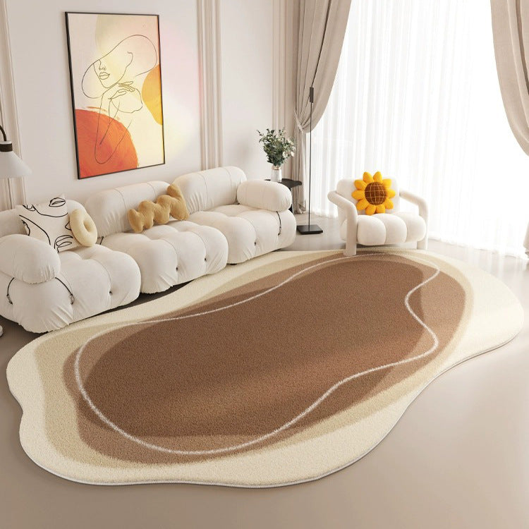 Living room carpet fall and winter cream style imitation cashmere bedroom bedside accessible luxuryclassy sofa coffee table special-shaped non-slip floor mat