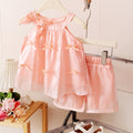 new product girl european and american style socialite suspender bow princess style + shorts loose suit