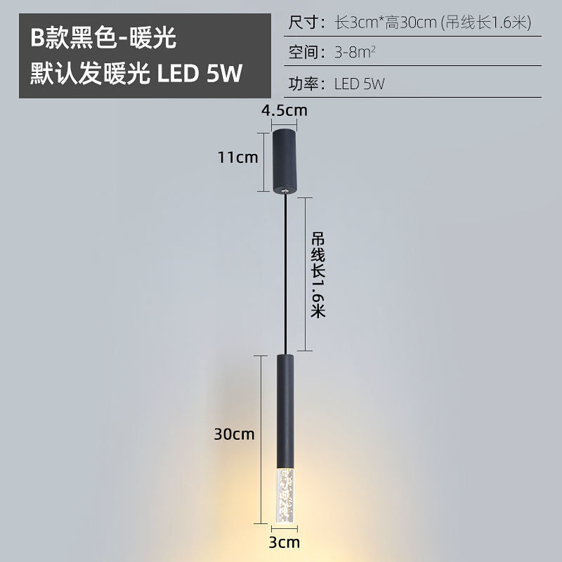 Chandelier bedside indoor bedroom lights ins Internet celebrities Nordic simple creative small personality restaurant bar lighting