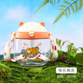 Newborn baby novelty calf water bottle - cartoon tritan kids training cup - preschool/school drinking cup