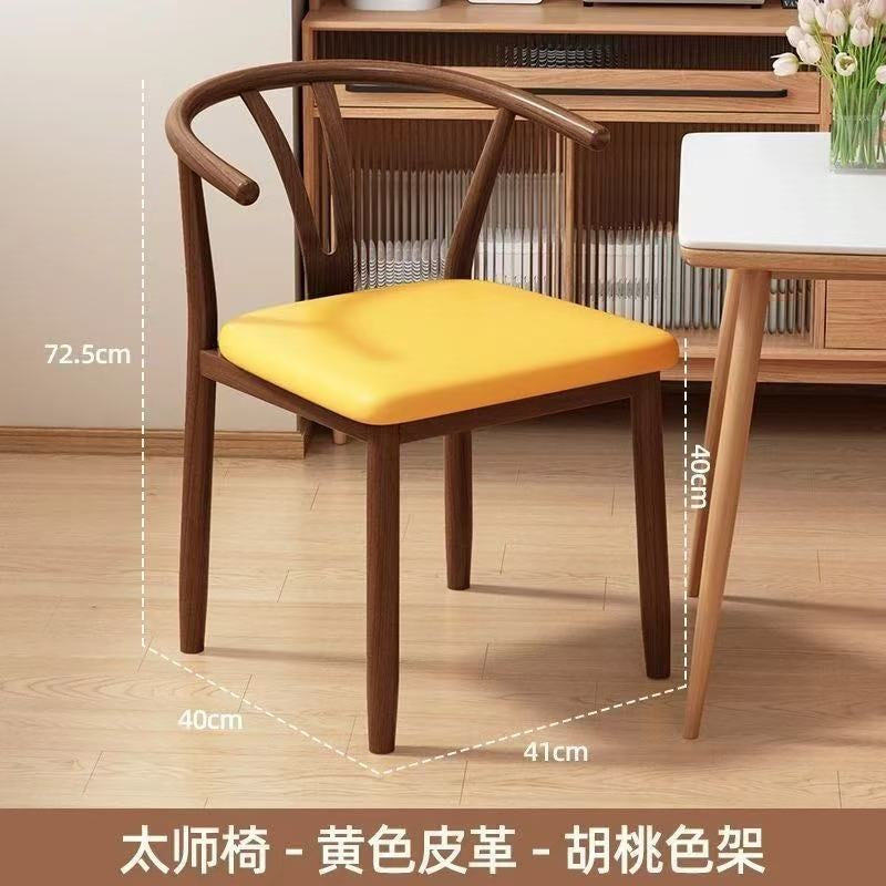 Taishi chair back chair for home dining chair modern casual commercial dining table horn restaurant stool backrest iron tea chair