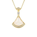 Popular copper-inlaid zircon cat's eye stone small skirt necklace for women, accessible luxury, niche style, non-fading clavicle chain jewelry