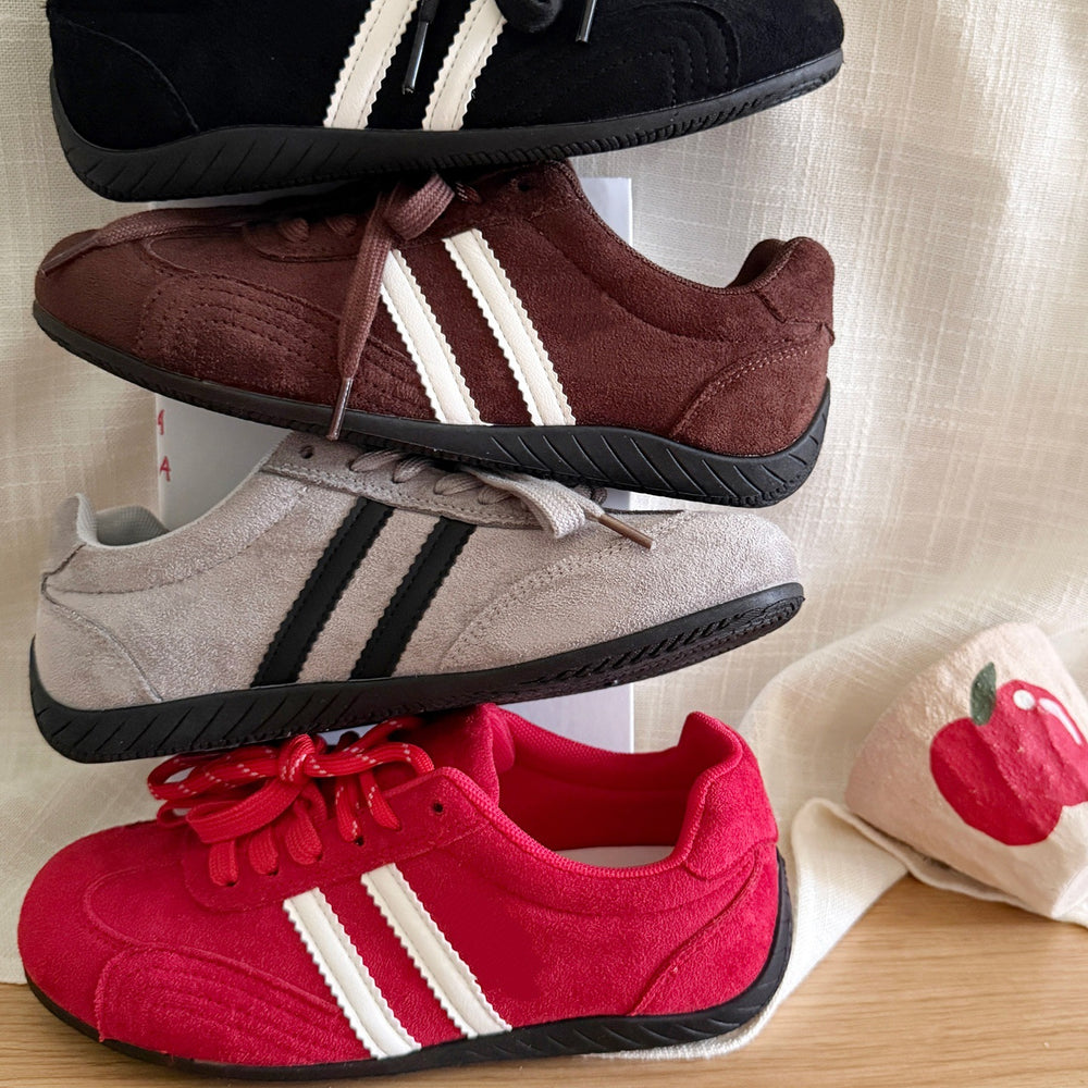 Suede flats german training shoes women's 2026 new arrivalautum women's shoes best selling easiest for match agan shoes sports casual sneakers