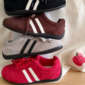 Suede flats german training shoes women's 2026 new arrivalautum women's shoes best selling easiest for match agan shoes sports casual sneakers