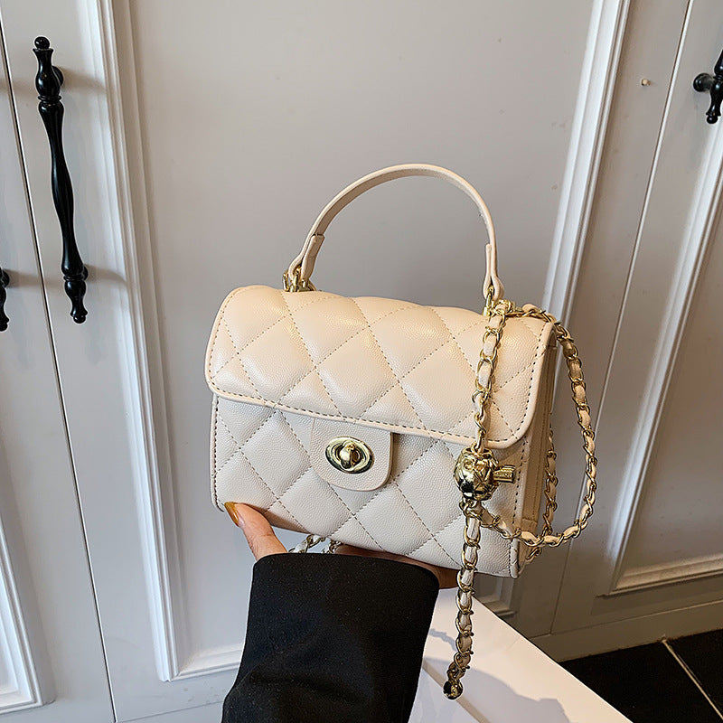 Foreign trade rhombus chain mini bag women's 2025 new high-end niche portable small square bag fashion messenger bag