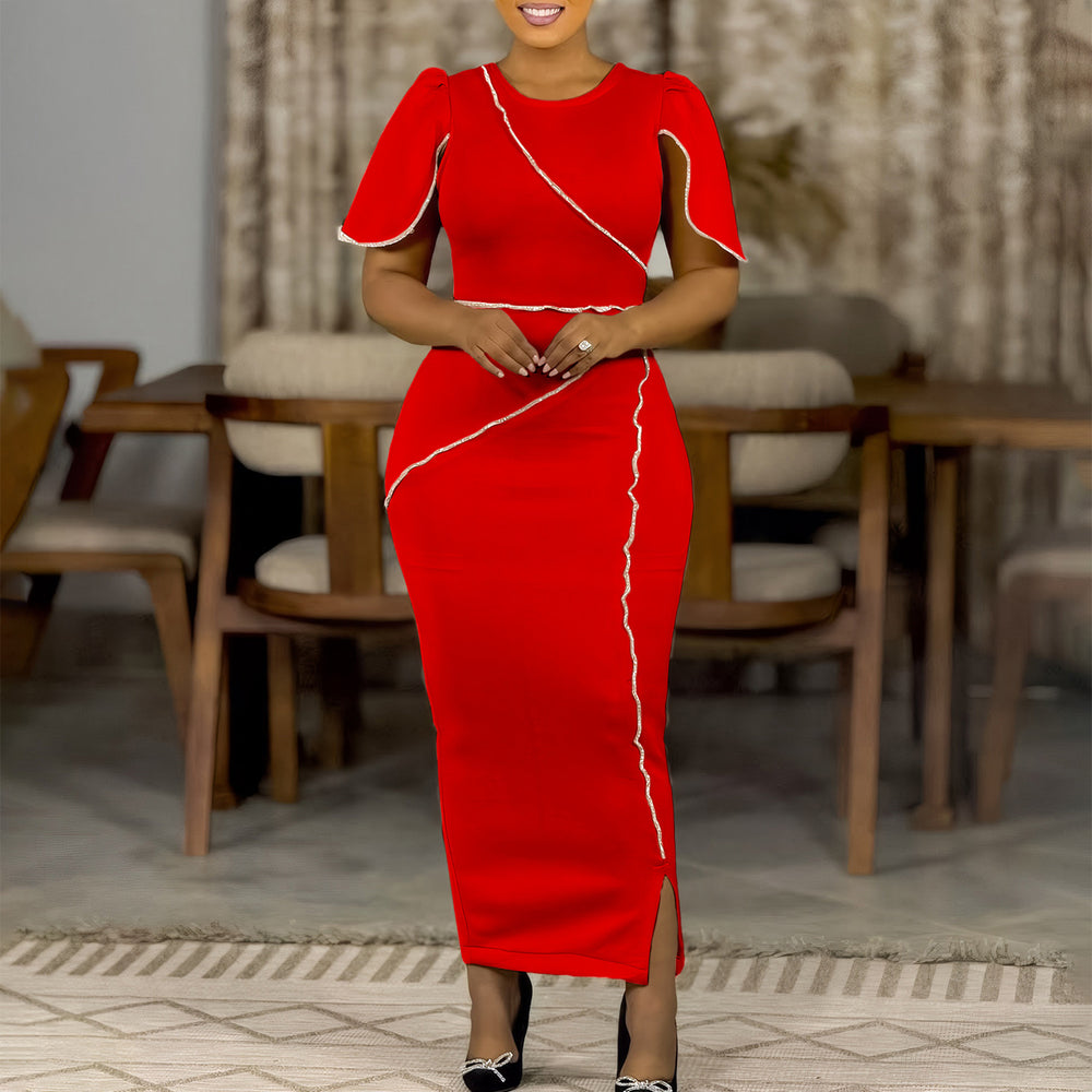 D557 women's foreign trade summer  new fashionable elegant banquet evening dress long gown african cross-border dress