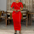 D557 women's foreign trade summer  new fashionable elegant banquet evening dress long gown african cross-border dress