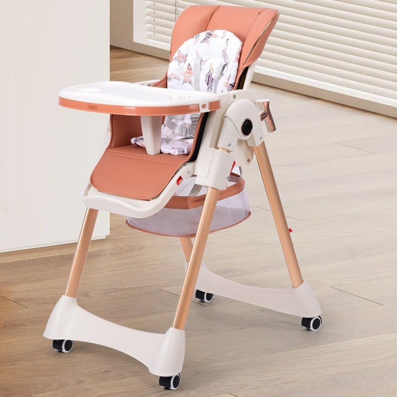 Baby Dining Chair Eating Chair Multifunctional 2-in-1 Foldable Household Portable Baby Dining Table Seat Rocking Chair
