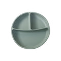 Kids dinner plate platinum silicone baby dinner plate infant suit complementary food compartment large suction cup smiley face maternal and infant products