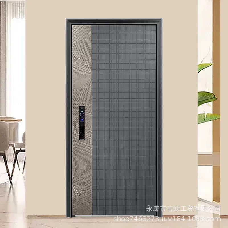 Cast aluminum door, class a security door, for home security entrance door, house door, project double door, heightened single door