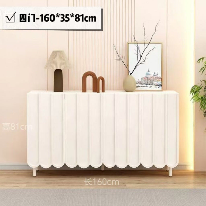 Cream style shoe cabinet for home living room door against the wall popular entrance entrance cabinet narrow side large capacity balcony storage cabinet