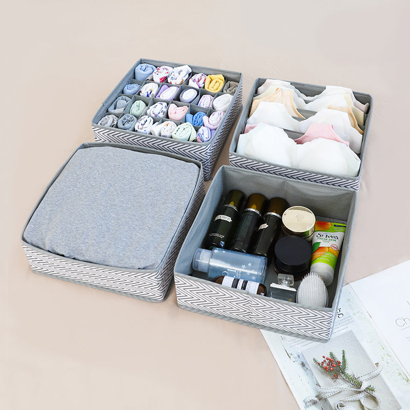 hot-selling printed clothing storage box, drawer-type grid sorting, boxed underwear and underwear storage box set