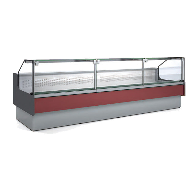 Walsh fresh cabinet horizontal large-capacity refrigerator front and rear opening air-cooled cooked food cabinet commercial supermarket fresh meat cabinet