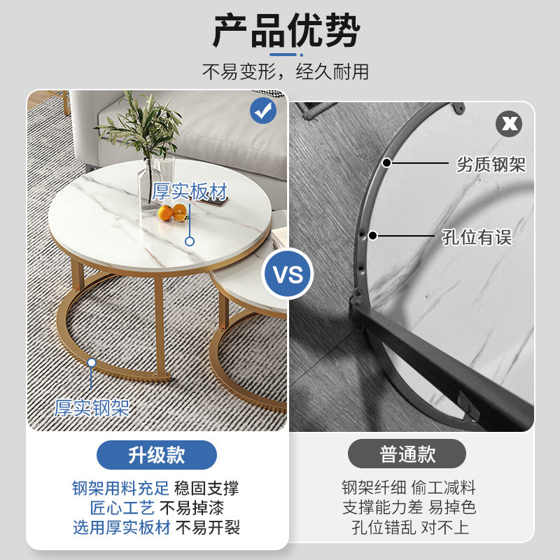 Coffee table living room for home round table small apartmentaccessible luxurycasual modern new arrival sofa coffee table balcony