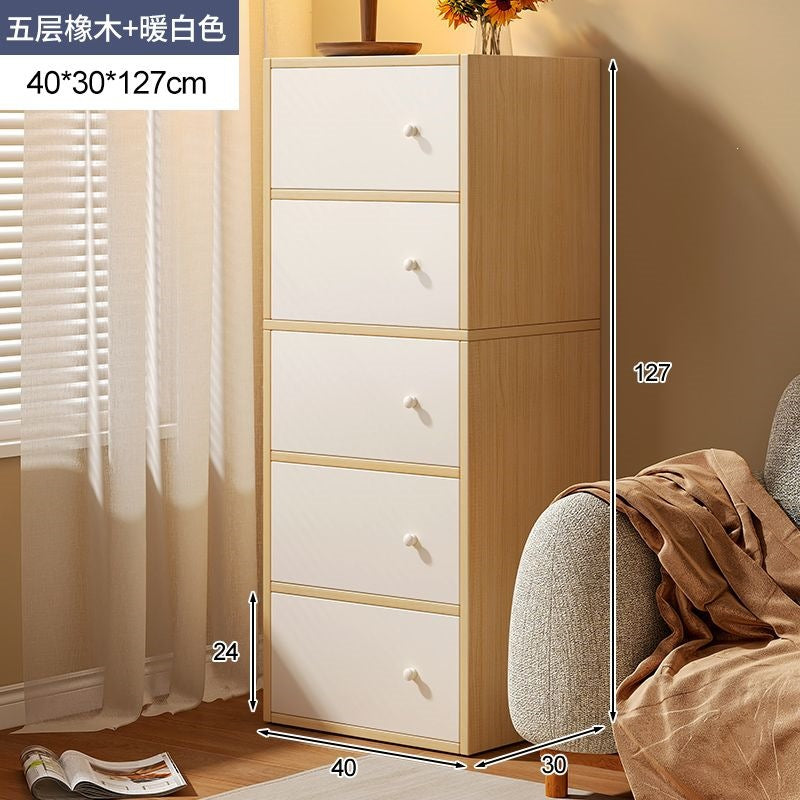 Chest of drawers storage cabinet bedroom storage cabinet narrow vertical cabinet plant drawer cabinet living room wall floor-standing bed end cabinet