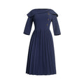 European and american independent station women's clothing   work clothing style pleated skirt waist slimming lookplus size african dress