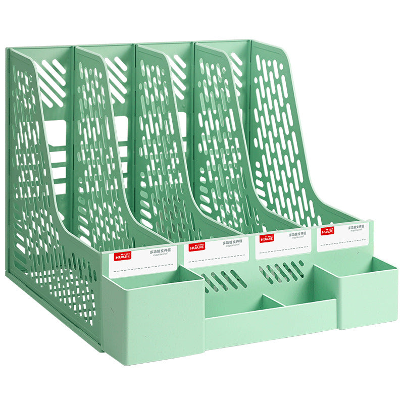 Huajie Desktop File Storage Rack File Rack Thickened Student Bookstand File Box File Bar Data Shelf