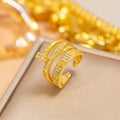 J17 gold - full diamond stud ring