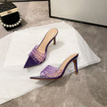 Yx transparent high heels women's summer 2026 new pointed toe stiletto sandals versatile slimming niche design fashion women's shoes