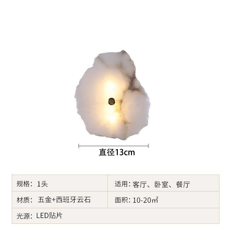 accessible luxury designer marble wall lamp bedside postmodern casual bedroom living room background atmosphere lamp