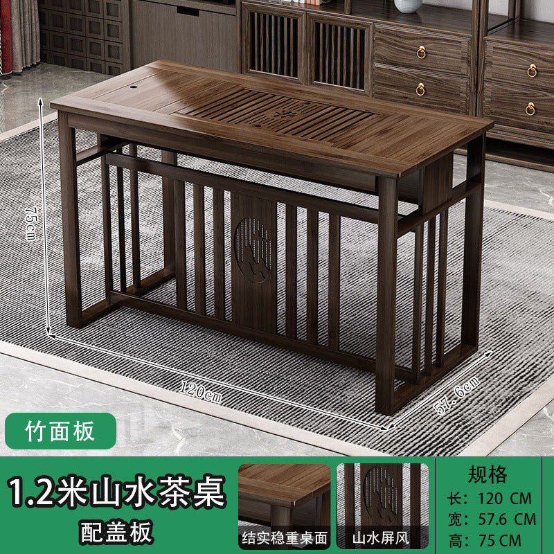 Balcony tea table and chair combination New Chinese-style office household small apartment Kung Fu tea table Boiling water integrated tea making table