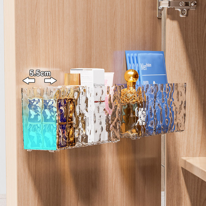 Mirror cabinet storage box wall-mounted bathroom wash toilet mirror door back lipstick cosmetics mask bathroom cabinet storage rack