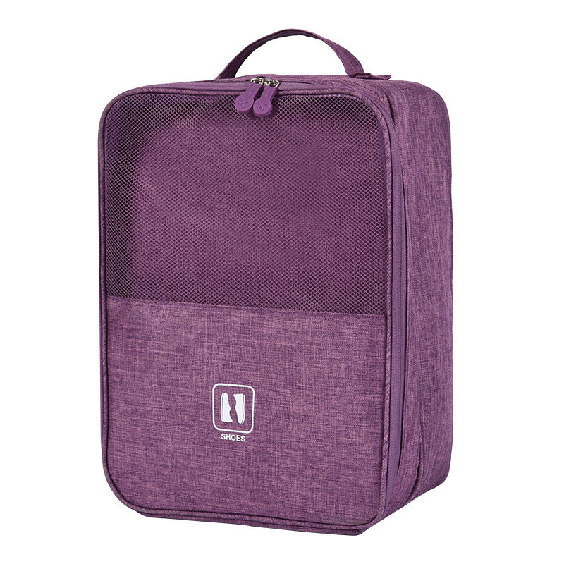 Large suitcase portable storage shoe bag cationic thickened hanging storage shoe box suitcase shoe bag factory