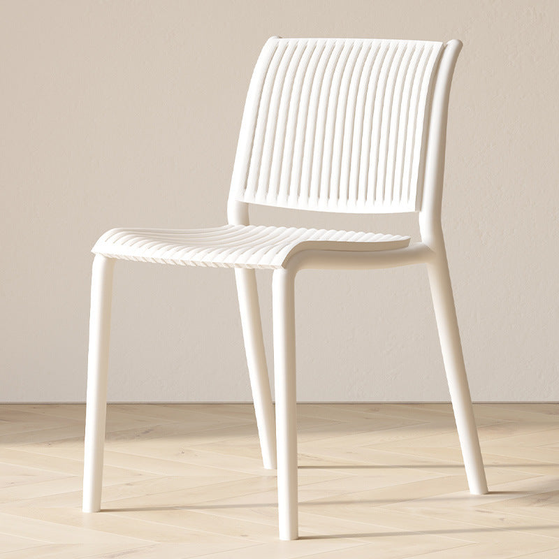 New arrival: thickened modern minimalist nordic dining chair - plastic chair, balcony outdoor vertical stripe leisure chair, stackable waiting chair