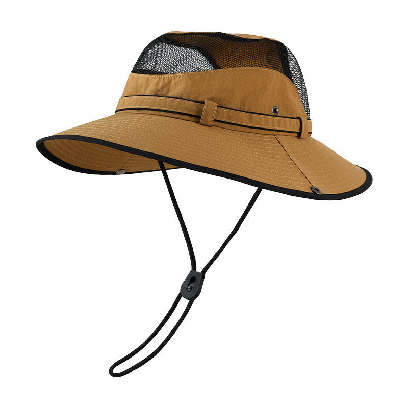 Men's and women's summer breathable quick-drying sun protection big-brimmed sun hat mountaineering hat wild hiking fishing sun protection bucket hat