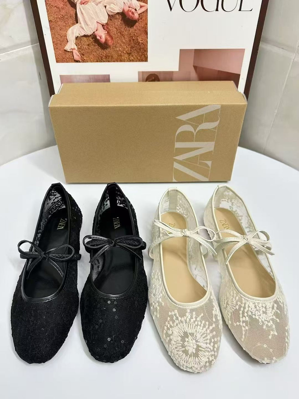 Za2025 gentle fairy style mary jane shoes 2025 spring french elegance cut outlace flats sandals
