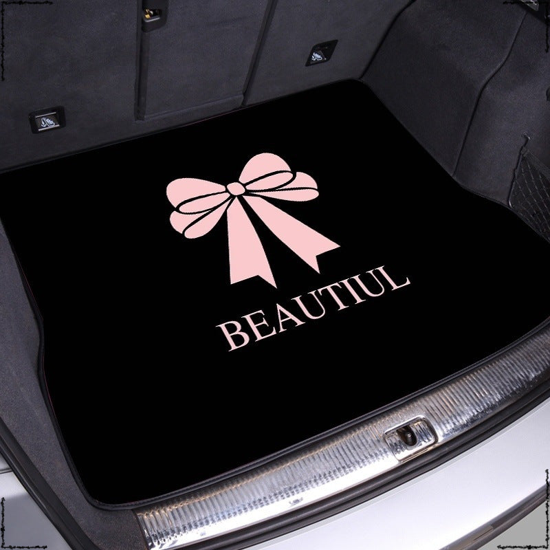 Cartoon car trunk pad Lynk 06 Suiteng Elantra Civic Qashqai tail box pad Accord car pole krypton