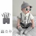 Summer lightweight infant romper - preppy style bodysuit for crawling babies - fresh, delicate, and casual onesie