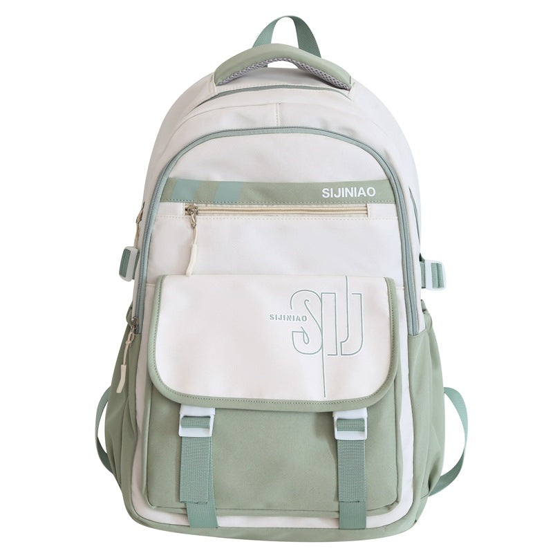 Large-capacity load reduction spine bag for female primary school students, junior high school students, high school students, college students, backpack for women 2023 new models