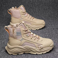 Boots men's shoes spring high-top british style retroworkwear boots thick solewaterproof outdoor hiking desert combat boots