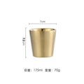304 korean style stainless steel double-walled drinking cup - gold bbq restaurant beer mug - stepped gold tiered cup - cold drink cup