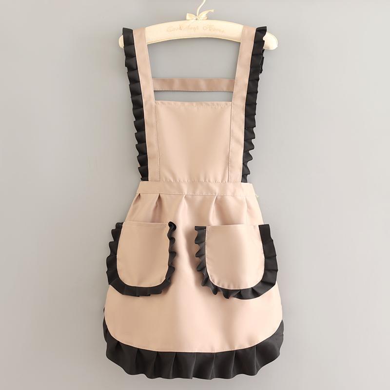 Beautiful and breathable work apron - modern minimalist design for women, suitable for home kitchen, office, cotton fabric, durable workwear, nail salon