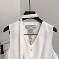 Frenchv neck single-breasted exquisite embroider suit vest women's work clothing style lacepatchwork style vest vest