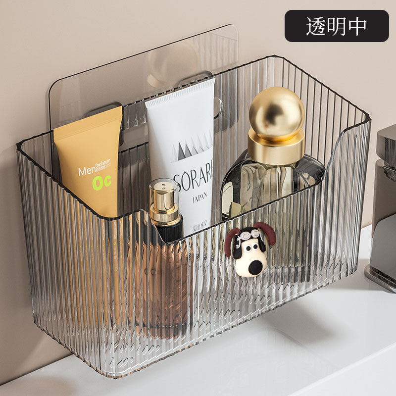Bathroom toothbrush toothpaste comb storage rack - no drilling required - sink countertop washbasin toilet waste towel storage box