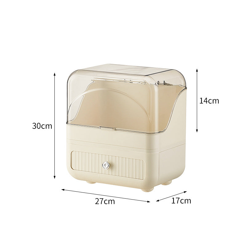 German cosmetics storage box large capacity dustproof new cream wind desktop dresser skin care product storage shelf